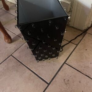 Black Studded Decorative Vase